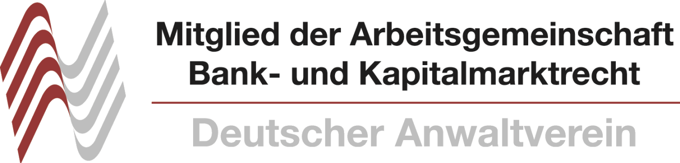Mitglied der Arbeitsgemeinschaft Bank- und Kapitalmarktrecht Logo des Deutschen Anwaltvereins, Mitglied der Arbeitsgemeinschaft Bank- und Kapitalmarktrecht.