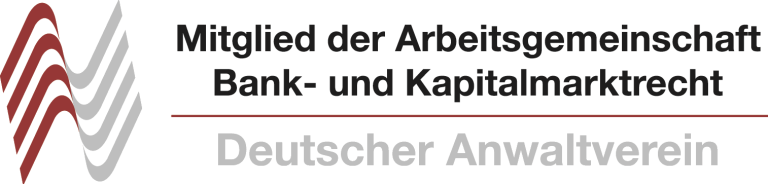 Mitglied der Arbeitsgemeinschaft Bank- und Kapitalmarktrecht Logo des Deutschen Anwaltvereins, Mitglied der Arbeitsgemeinschaft Bank- und Kapitalmarktrecht.